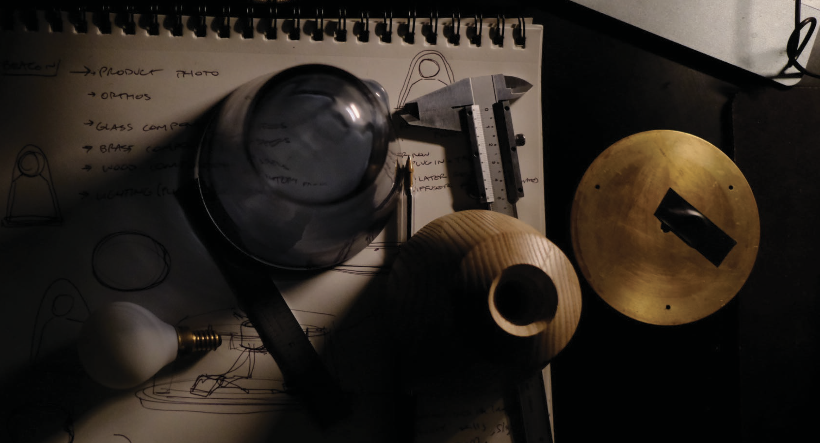 Design process — components and sketches