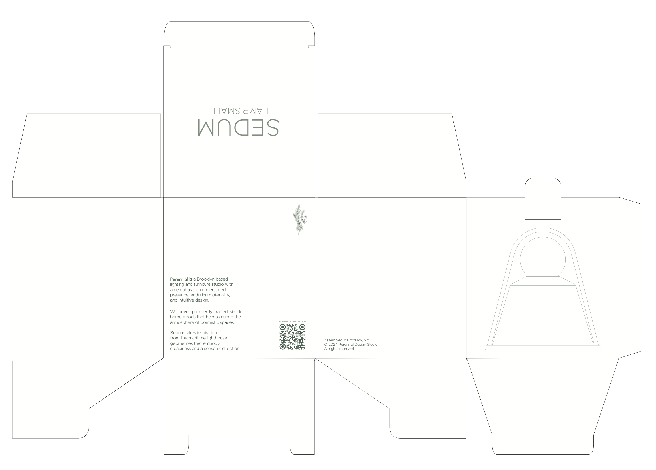 Packaging — lamp packed in box with foam