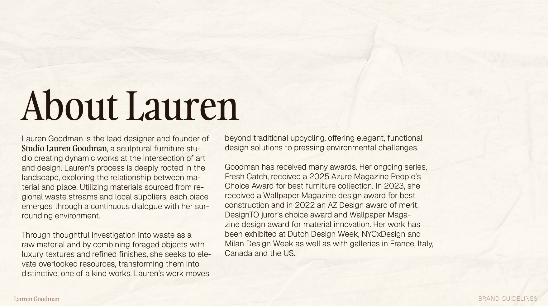 Studio Lauren Goodman — brand identity