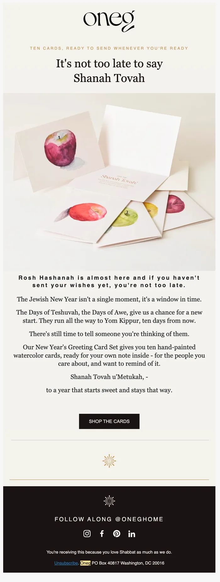 Email: It's not too late to say Shanah Tovah.